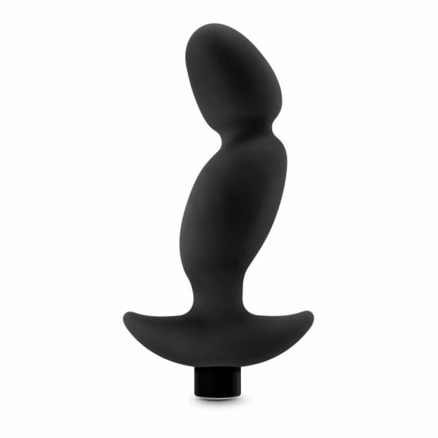 Anal Adventures- Platinum – Silicone Vibrating Prostate Massager 04-Black Anal