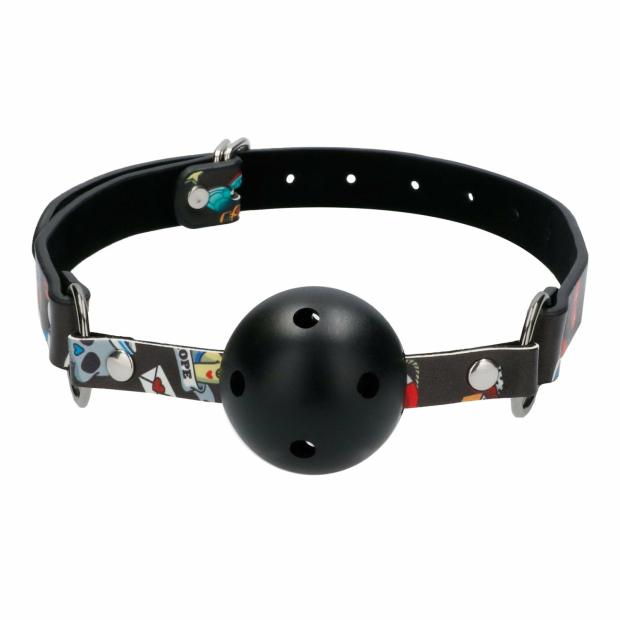 Breatheable Ball Gag – Old School Tattoo Style – Black Bondage