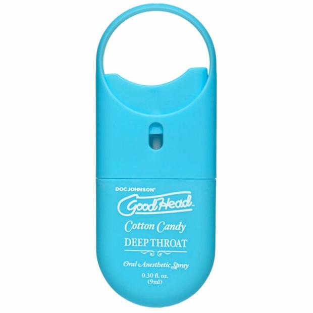 Goodhead – Deep Throat Spray To-Go – Cotton Candy – 0.30 Fl. Oz. Lubricant & Stimulation