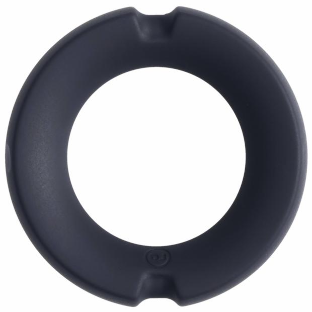 Merci – The Paradox – Silicone Covered Metal Cock Ring – 45Mm – Black Cock Rings