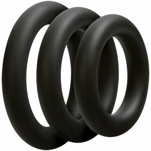 Optimale 3 C Ring Set – Thick – Black Cock Rings