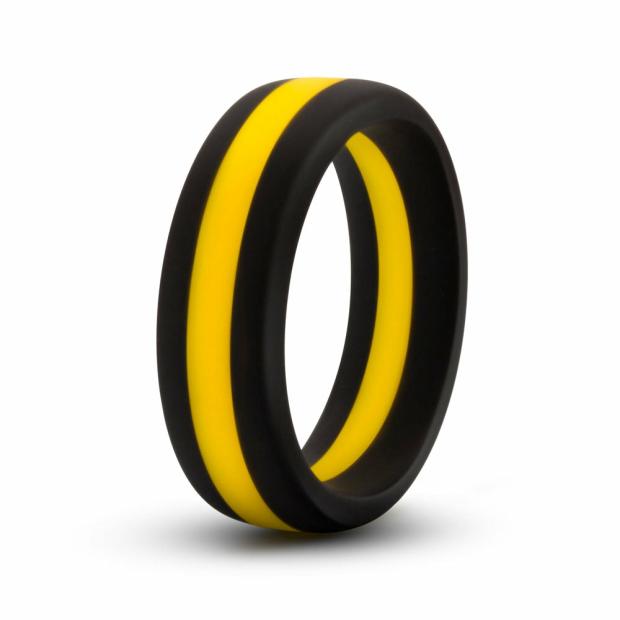 Performance – Silicone Go Pro Cock Ring – Black/Gold/Black Cock Rings