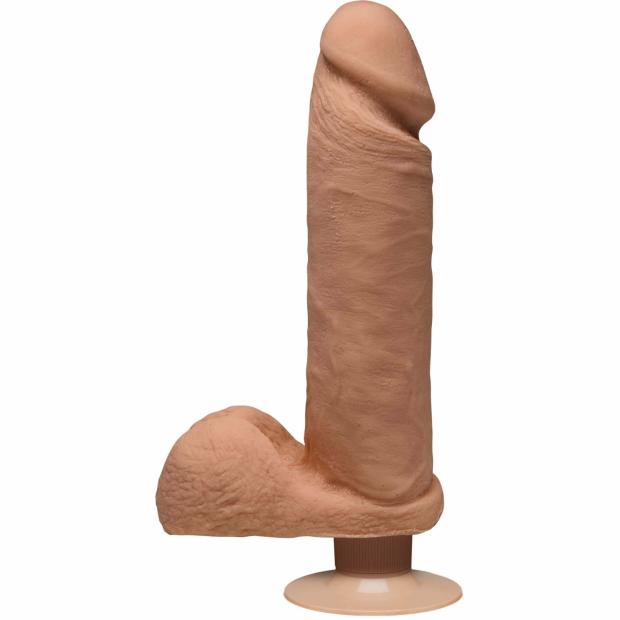 The D – Perfect D Vibrating 8 Inches – Caramel Dildos