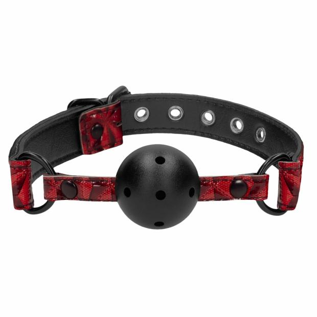 Breathable Luxury Ball Gag – Burgundy Bondage